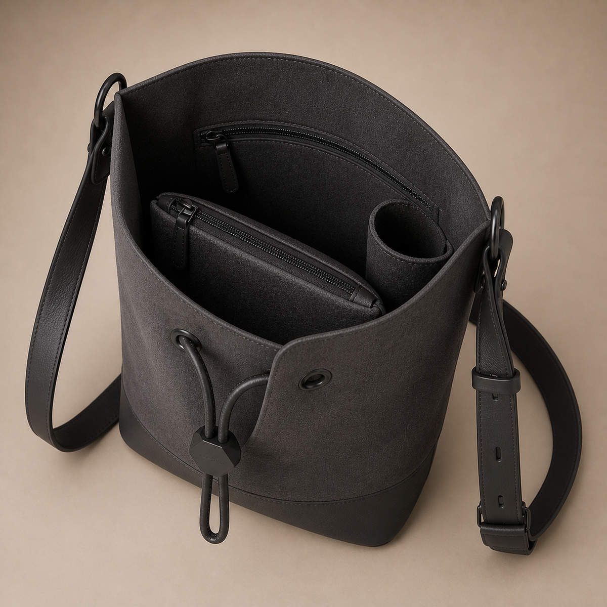 Sable Bucket Bag - interior view